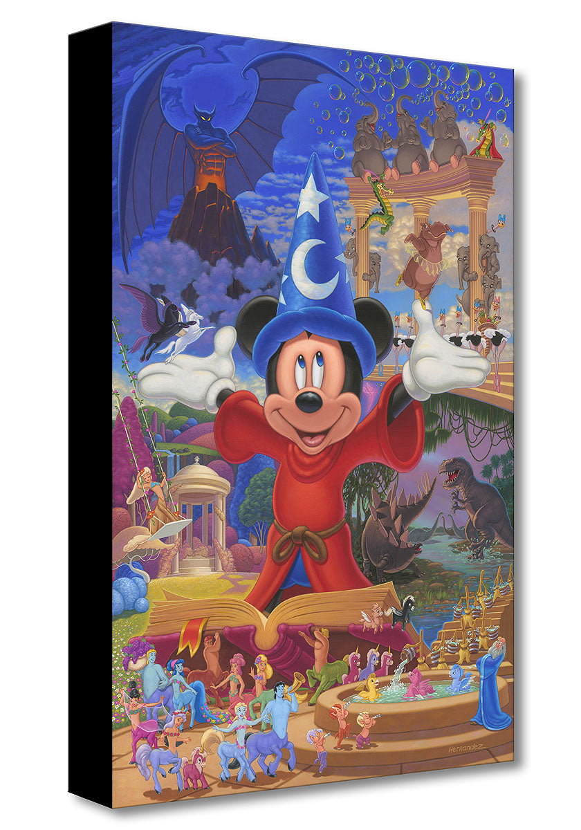 Fantasia Mickey Mouse Walt Disney Fine Art Manuel Hernandez Limited Edition Treasures on Canvas Print TOC "The Story of Music and Magic"