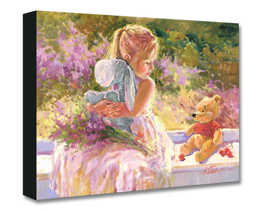 Winnie the Pooh and Eeyore Walt Disney Fine Art Irene Sheri Limited Edition of 1500 TOC Treasures on Canvas Print "Sunny Window"