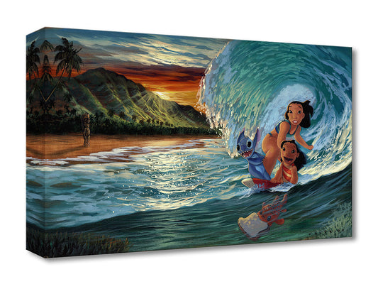 Lilo & Stitch Walt Disney Fine Art Walfrido Garcia Limited Edition of Treasures on Canvas Print TOC "Morning Surf"