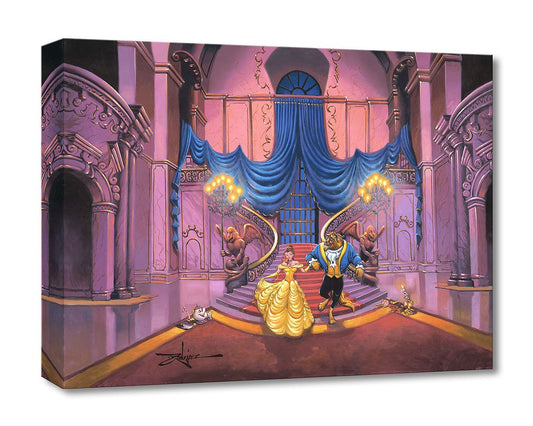 Beauty and the Beast Walt Disney Fine Art Rodel Gonzalez Limited Edition of 1500 on Canvas "Tale as Old as Time" Treasures on Canvas Print TOC
