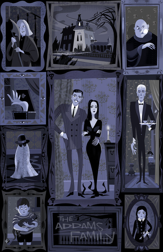 The Addams Family Alan Bodner SIGNED Limited Edition Print - Choose Your Edition DELUXE SIZE
