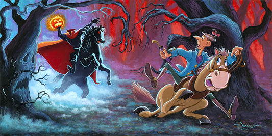 Headless Horseman Walt Disney Fine Art Tim Rogerson Signed Limited Edition of 195 on Canvas "The Witching Hour"
