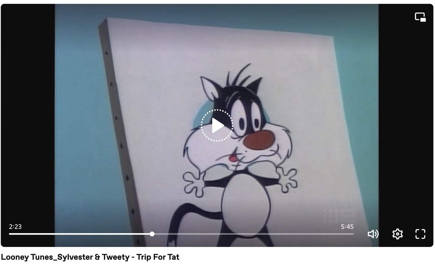 Looney Tunes 1960 Original Production Background from Warners Brothers Tweety and Sylvester Trip for Tat