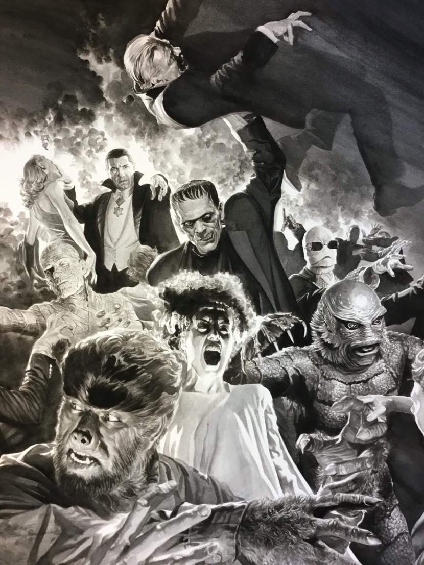 Universal Monsters - Monster Mash Alex Ross SIGNED Limited Edition Giclee Print on Canvas