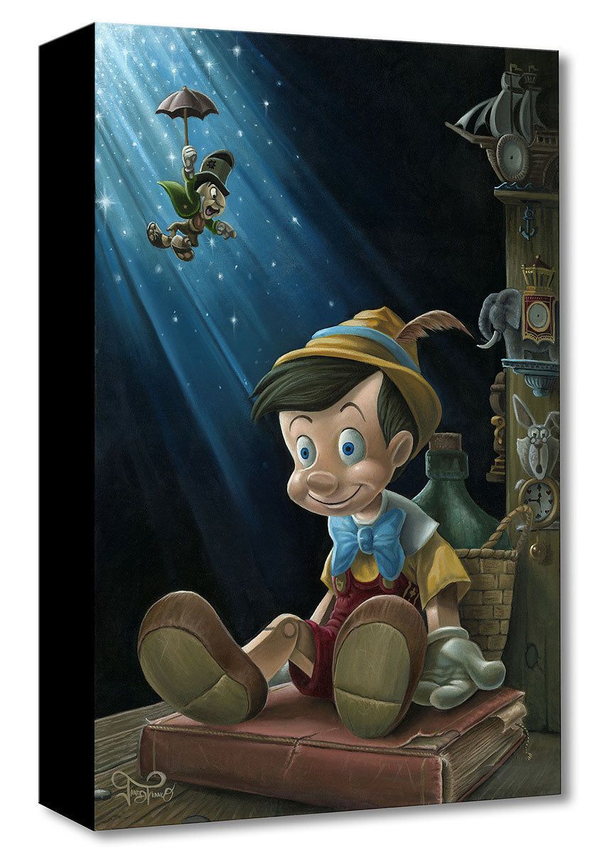 Pinocchio Walt Disney Fine Art Jared Franco Limited Edition of 1500 Treasures on Canvas Print TOC "The Little Wooden Boy"