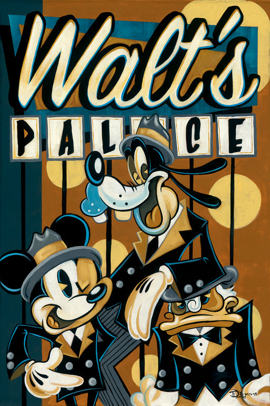 Walt's Palace Mickey Mouse Walt Disney Fine Art Tim Rogerson Signed Limited Edition of 95 on Canvas "Walt's Palace"