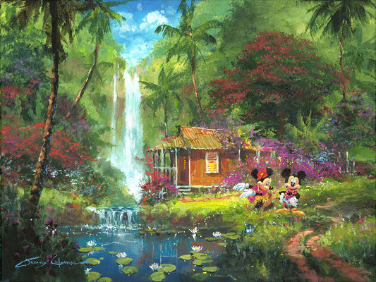 Mickey Mouse and Minnie Mouse Walt Disney Fine Art James Coleman Signed Limited Edition of 195 on Canvas "Warm Aloha"