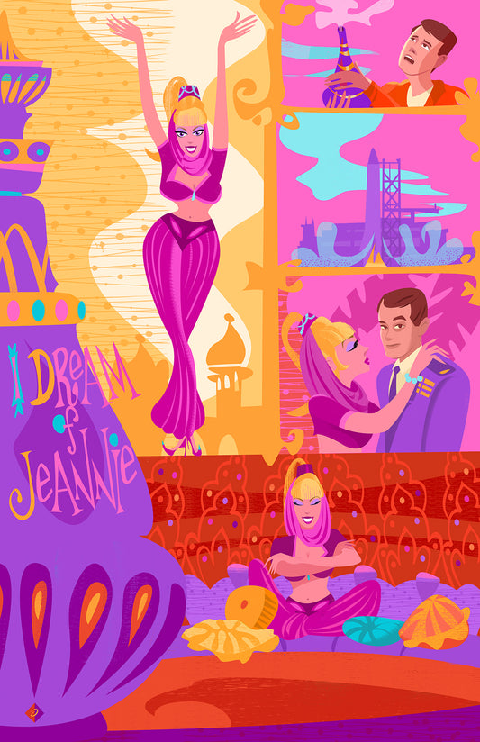 I Dream of Jeannie Alan Bodner SIGNED Limited Edition Print - Choose Your Edition DELUXE SIZE