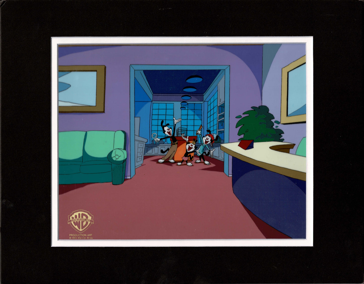 Animaniacs Pinky and The Brain Cel Setup Steven Spielberg 1993 OPENING SETUP ALL CELS Warner Brothers