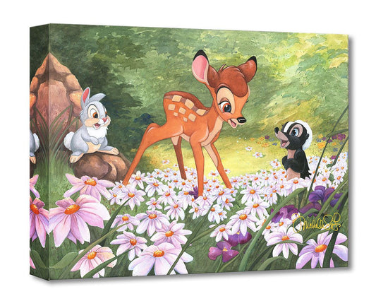 Bambi Walt Disney Fine Art Michelle St. Laurent Limited Edition of 1500 Treasures on Canvas Print TOC "The Joy a Flower Brings"