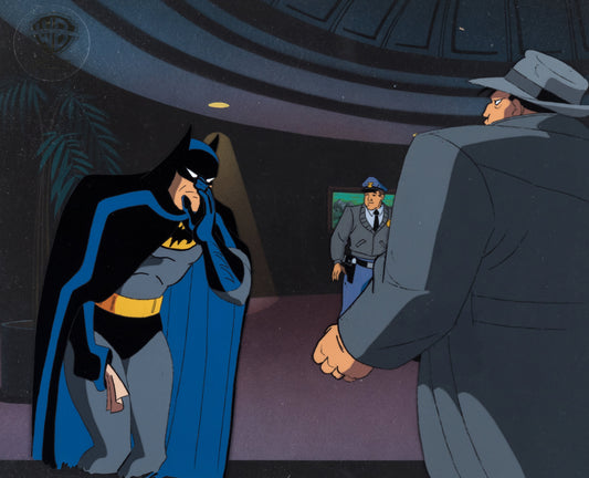 Batman the Animated Series BTAS Master Setup with Cels and Background featuring Batman and Bullock from Warner Bros DC 1992
