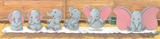 Dumbo Walt Disney Fine Art Michelle St. Laurent Signed Limited Edition of 195 on Canvas "Baby Dumbo"