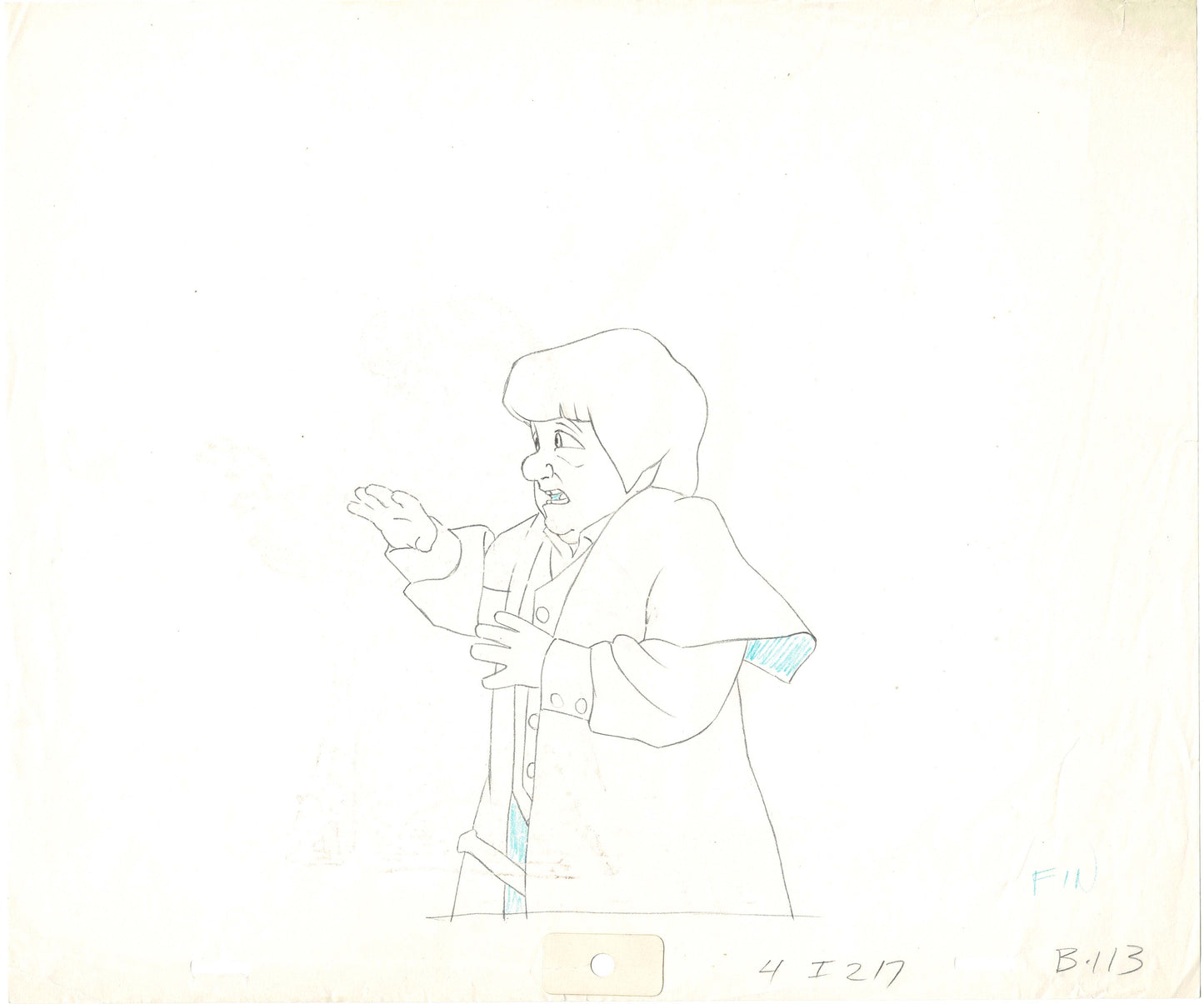 Lord of the Rings LOTR Ralph Bakshi 1978 Bilbo Production Animation Cel Drawing Tolkien
