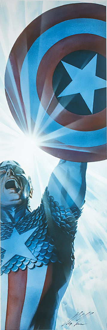 Alex Ross SIGNED Captain America Triumphant Marvel Giclee Print on Paper Limited Edition