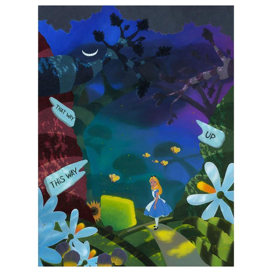 Alice in Wonderland Walt Disney Fine Art Michael Provenza Signed Limited Edition of 195 Print on Canvas "Curiouser"
