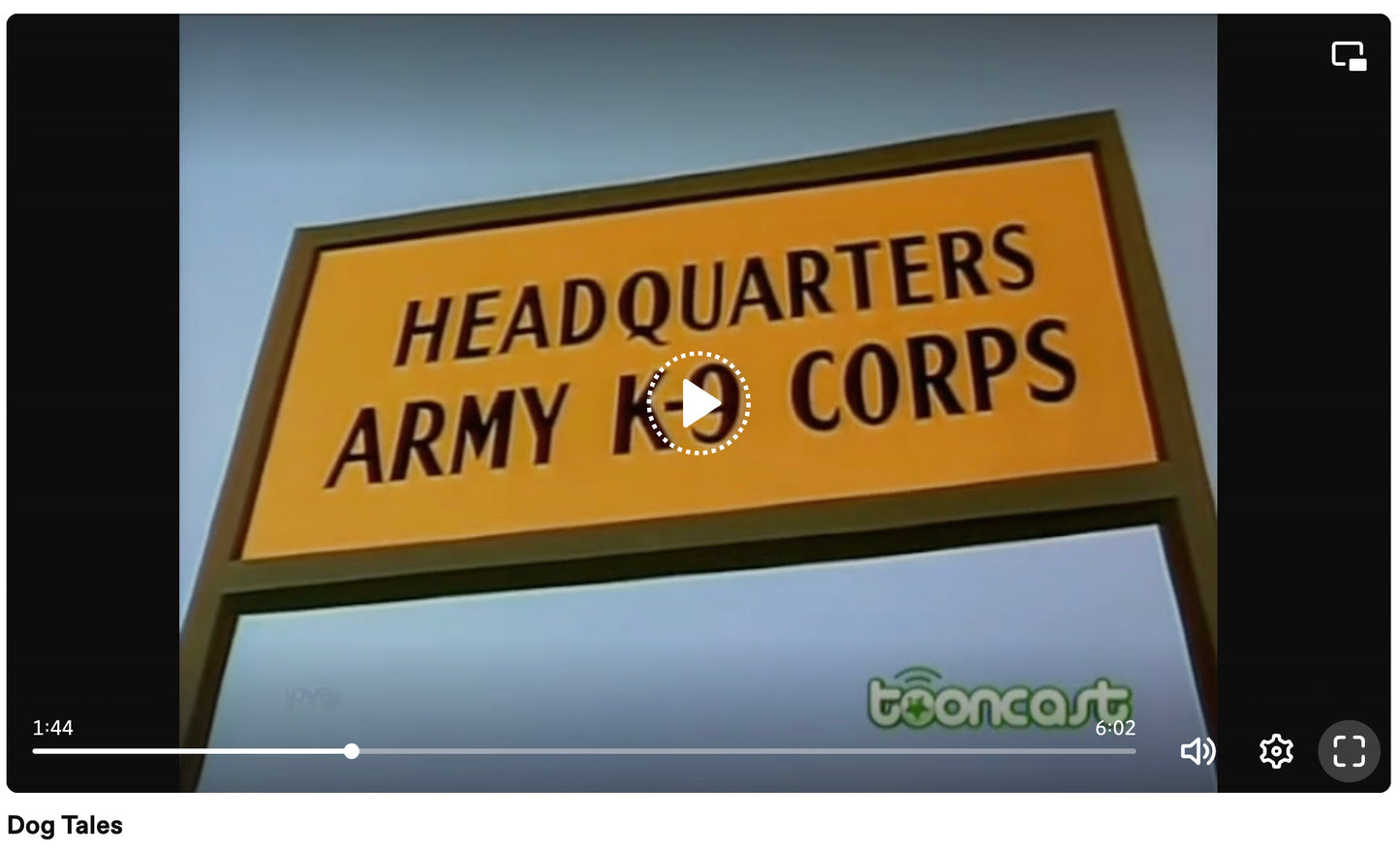 Looney Tunes 1958 Original Production Background from Warners Brothers Army K-9 Corps Dog Tales
