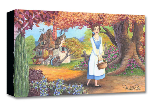 Beauty and the Beast Belle Walt Disney Fine Art Michelle St. Laurent Limited Edition of 1500 Treasures on Canvas Print TOC "The Flowery Path"