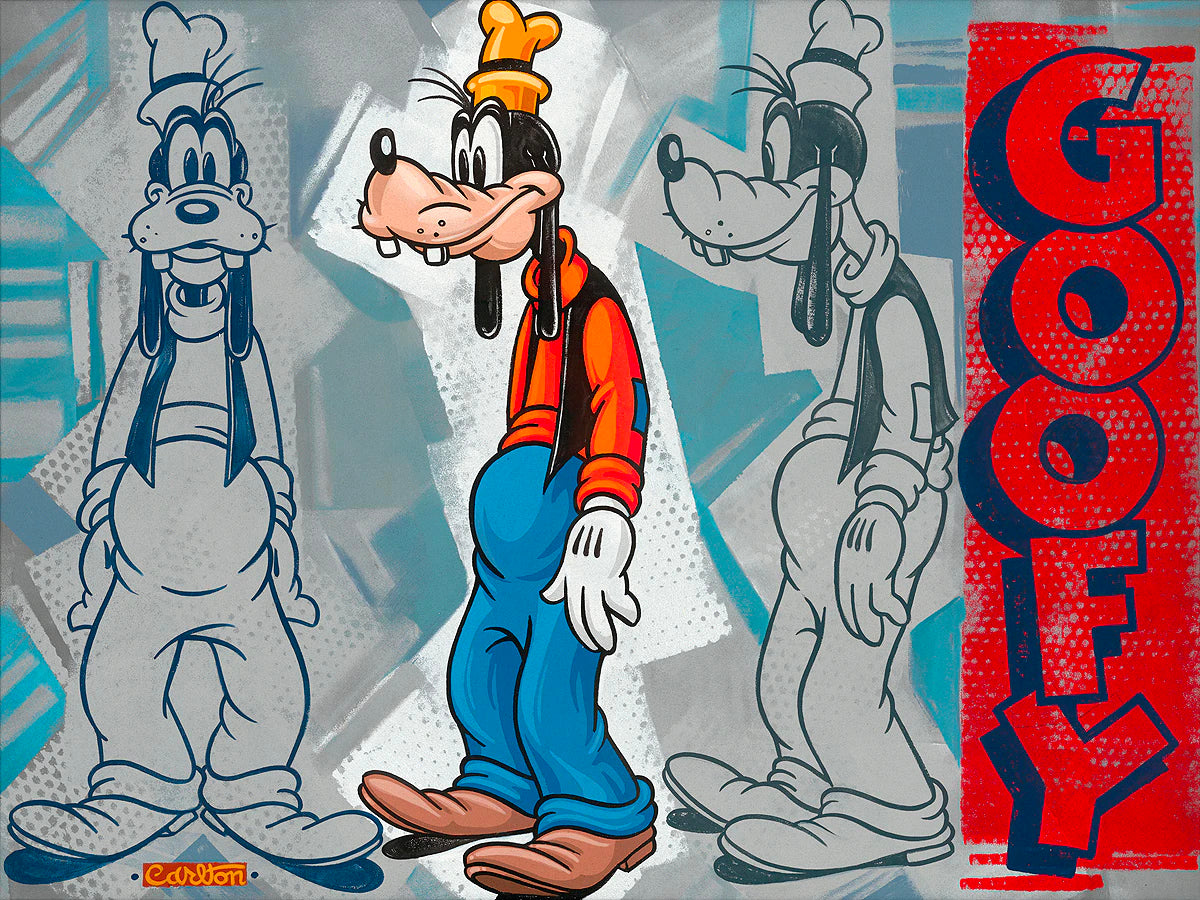 Walt Disney Fine Art Trevor Carlton Signed Limited Edition of 195 Print on Canvas "What a Goofy Profile"