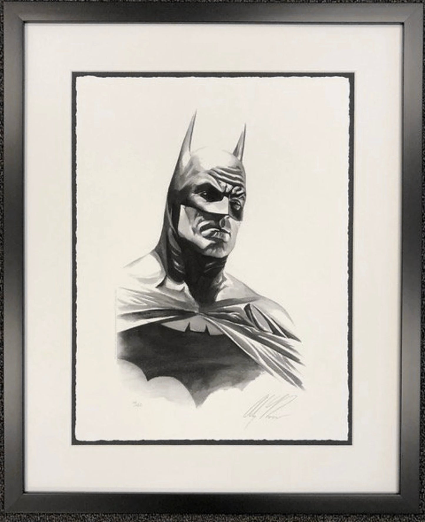 Gotham Knight Batman DC Alex Ross SIGNED Limited Edition Giclee Print on Paper FRAMED