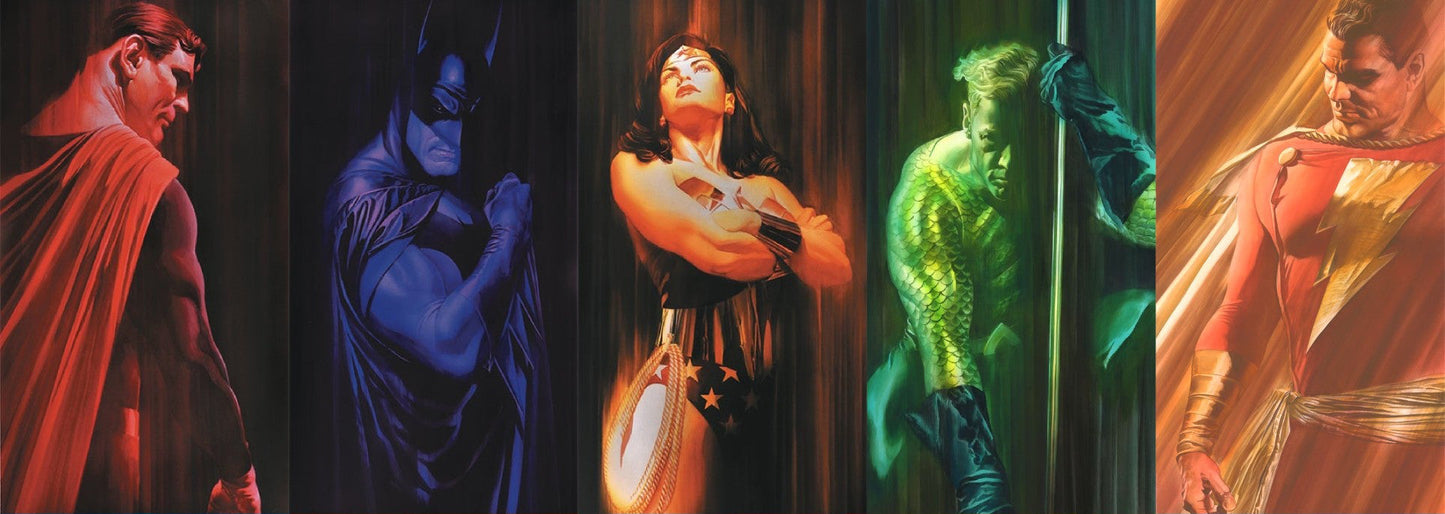 Alex Ross SIGNED Shadows Set of 5 SDCC Exclusive Limited Edition Giclee Prints on Paper