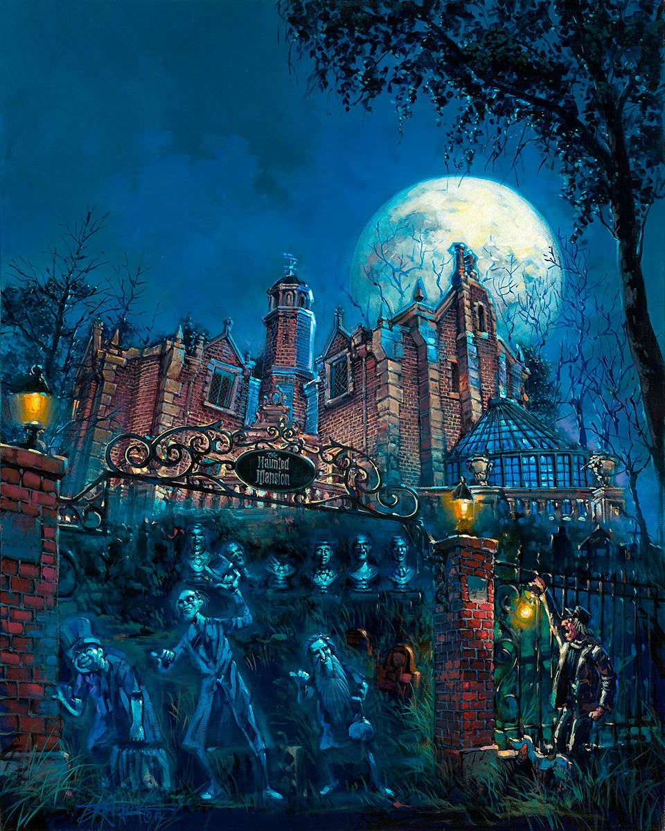 Haunted Mansion Walt Disney Fine Art Rodel Gonzalez Signed Limited Edition on Canvas "Haunted Mansion" - Choose your Edition
