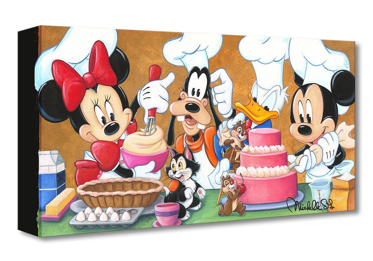 Mickey Mouse Donald Walt Disney Fine Art Michelle St. Laurent Limited Edition of 1500 Treasures on Canvas Print TOC "Happy Kitchen"