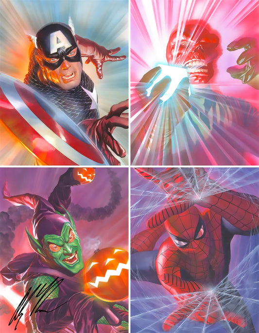 Alex Ross SIGNED Heroes and Foes Lithograph Print on Paper Limited Edition of 25 AP Version