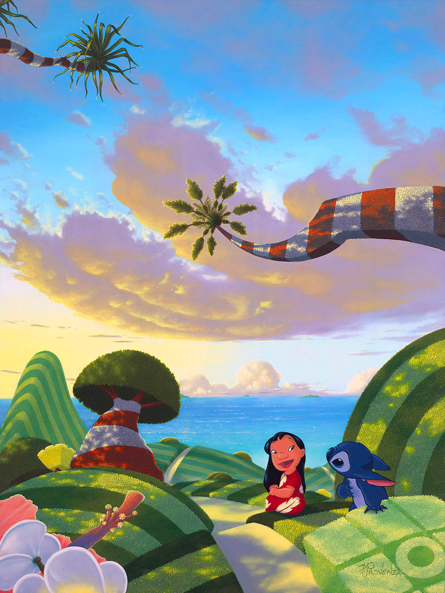 Lilo & Stitch Walt Disney Fine Art Michael Provenza Signed Limited Edition of 195 Print on Canvas "A Tropical Idea"