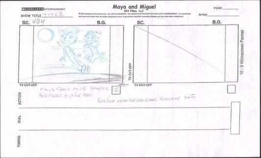 Maya and Miguel OPENING Original Production Animation Storyboard PBS 4124 2*