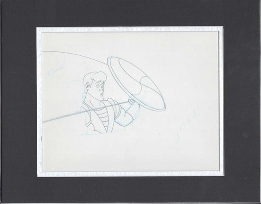 Space Ace Dirk (Don Bluth character) production animation cel drawing Ruby-Spears 1980s