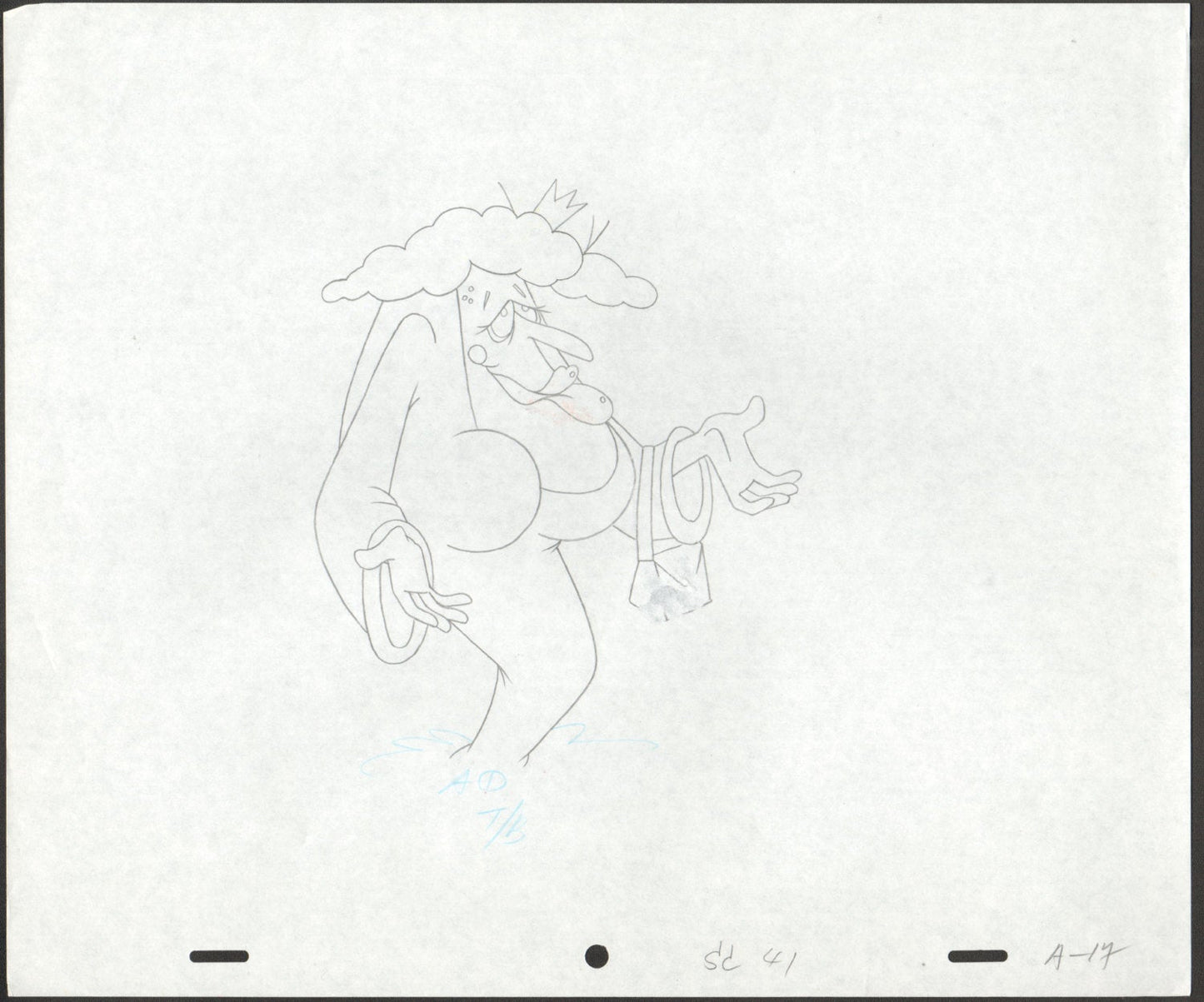 Potsworth Midnight Patrol animation cel & drawing 1990 HANNA BARBERA 2*