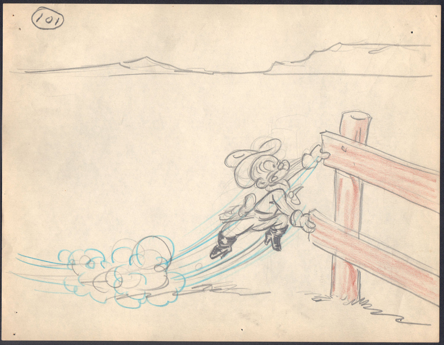 Popeye 1952 Original Animation Production Storyboard with coa Famous 101