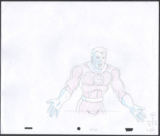 Fantastic Four Reed KEY Original Production drawing 1994 Marvel 2*