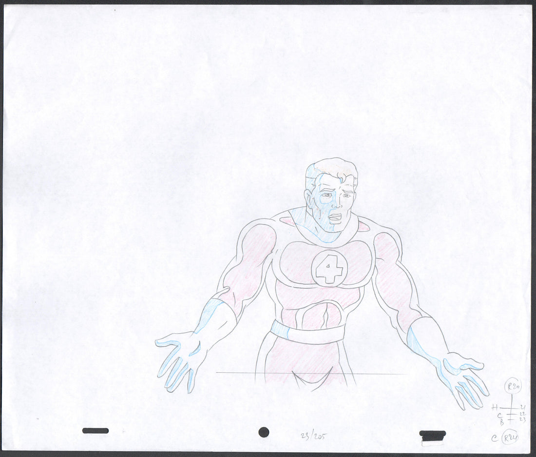 Fantastic Four Reed KEY Original Production drawing 1994 Marvel 2 ...