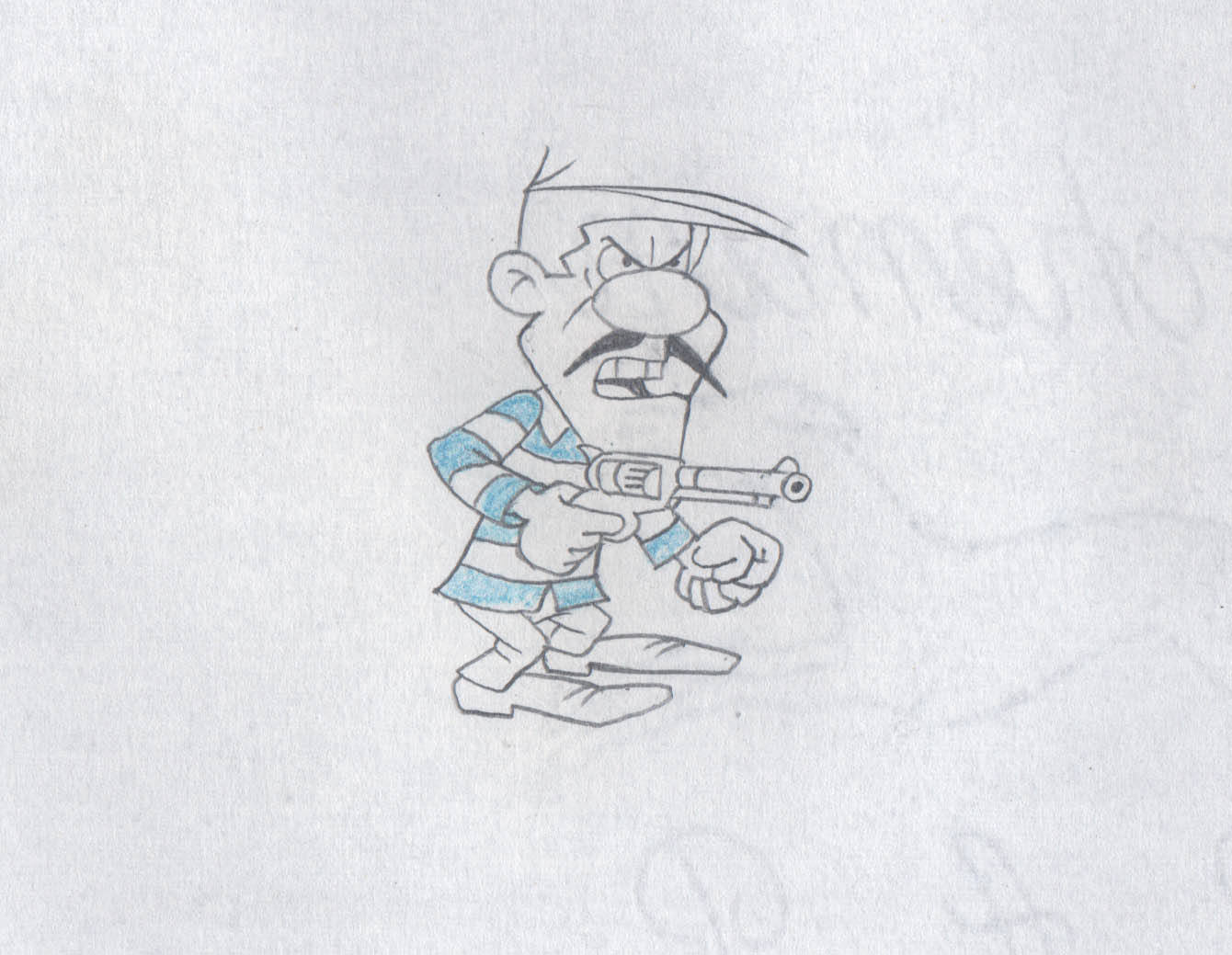 Lucky Luke Joe Dalton KEY original production cel Drawing Hanna-Barbera 1983 D7