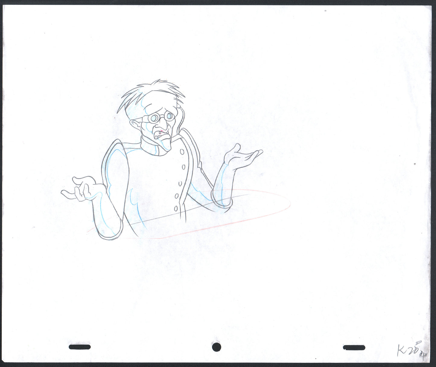 Biker Mice from Mars Dr Karbunkle Marvel production animation cell and drawing