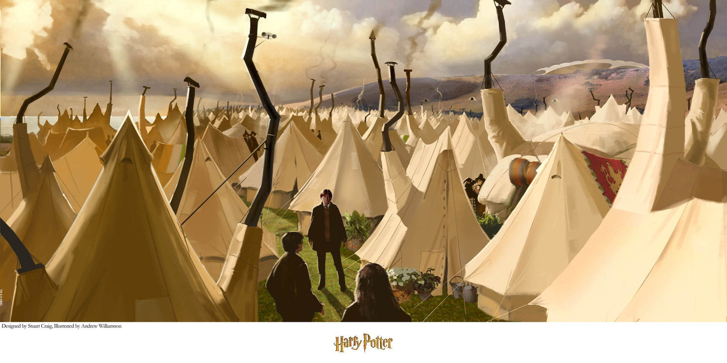 Harry Potter Tent City Stuart Craig SIGNED Warner Bros Giclee on Paper Limited Ed of 250