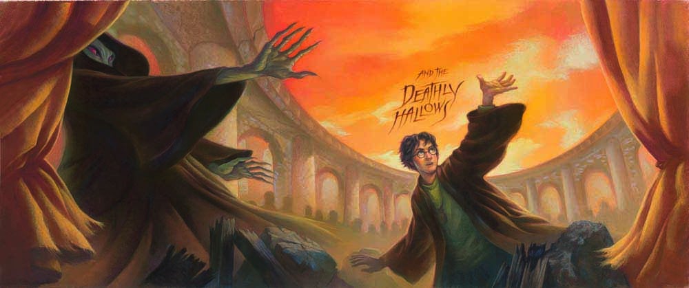 Harry Potter and the Deathly Hallows Mary GrandPre SIGNED Bookcover Giclee on Fine Art Paper Limited Edition of 500