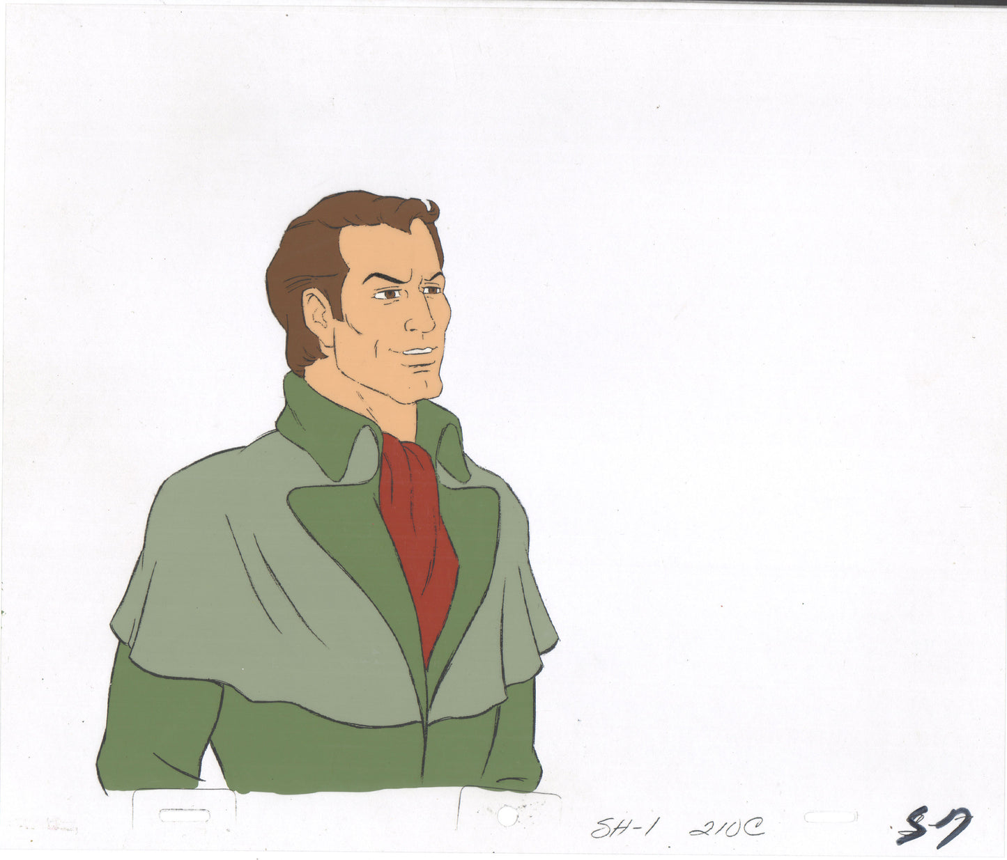 Sherlock Holmes Bravestarr production animation cell and draw Filmation 1988