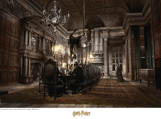 Harry Potter Malfoy Manor Stuart Craig SIGNED Warner Brothers Giclee on Paper Limited Ed of 250