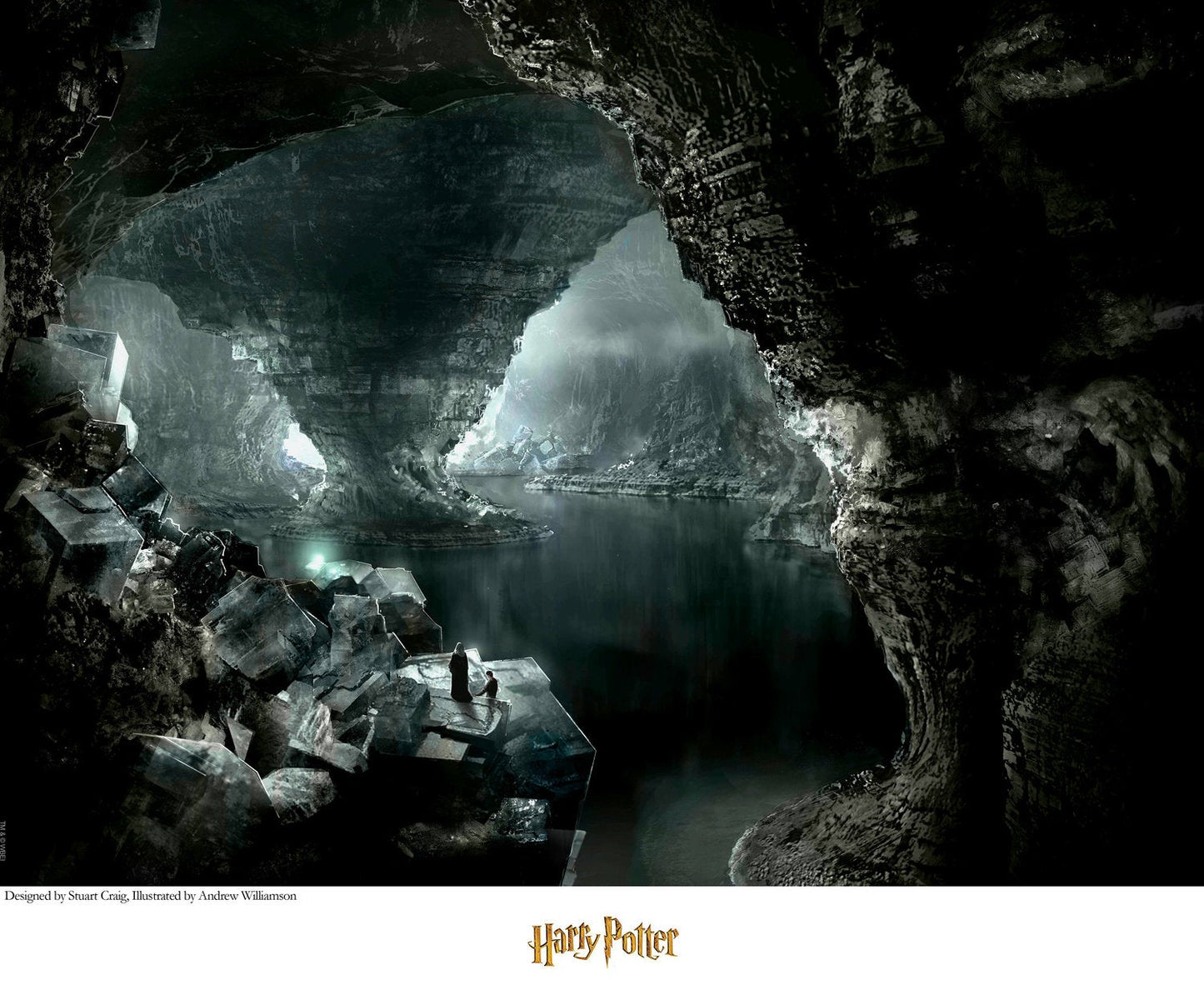 Harry Potter Horcrux Cave Stuart Craig SIGNED Warner Brothers Giclee on Paper Limited Ed of 250