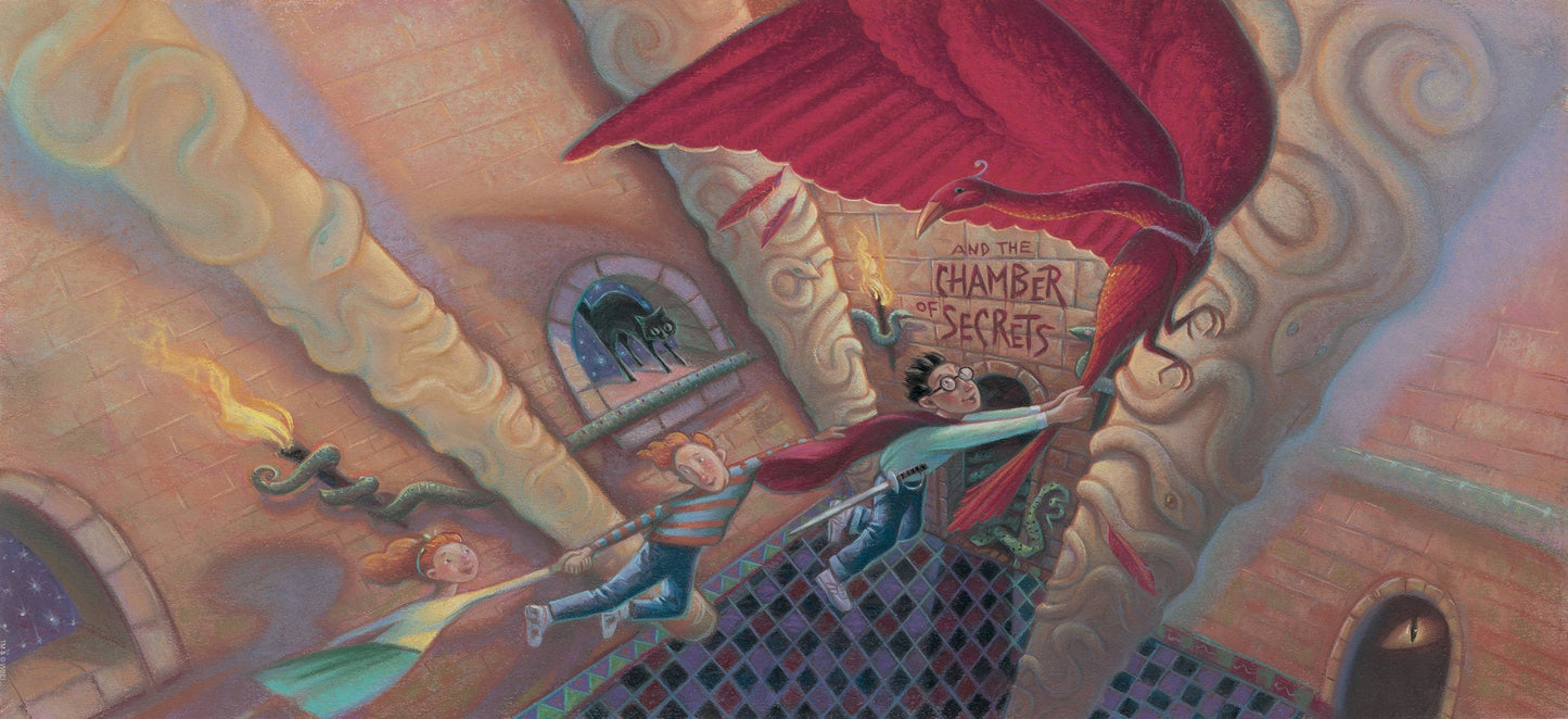 Harry Potter and the Chamber of Secrets Mary GrandPre SIGNED Bookcover Giclee on Fine Art Paper Limited Edition of 500