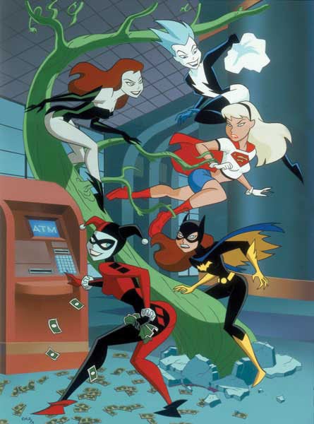 Bruce Timm SIGNED Girls Finest Warner Brothers Limited Ed Animation cel of 350