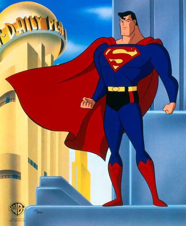 Classic Superman Animated Series Warners Limited Ed Animation cel of 500