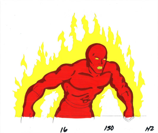 Fantastic Four Human Torch Original Production cel 1994-1996 Marvel h2 d
