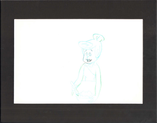 The Flintstones Wilma Flintstone Production cel Drawing from HANNA-BARBERA