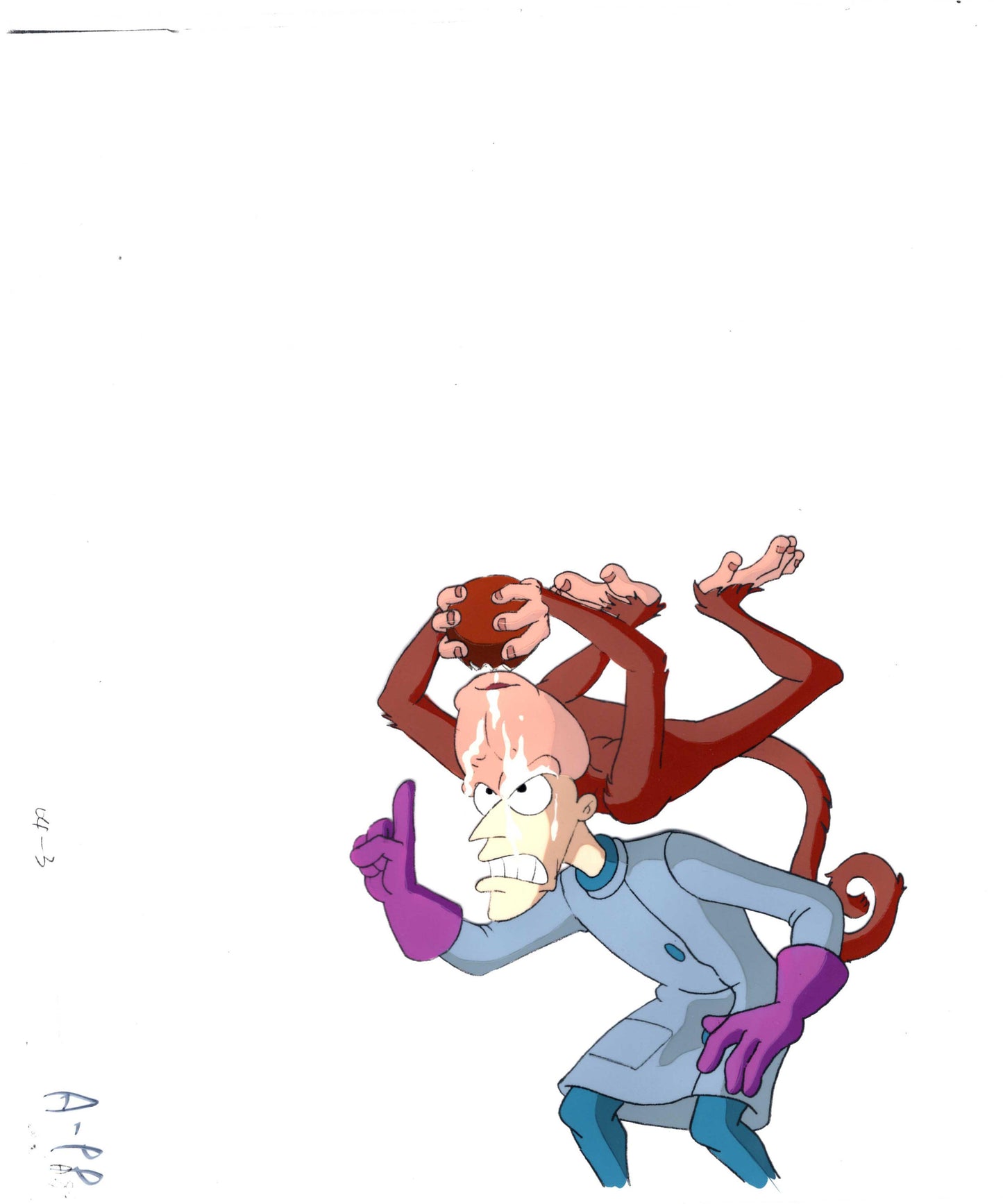 Earthworm Jim Professor Monkey production animation cel Universal 95-6 pp