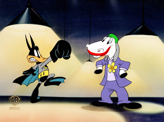 Tiny Toons Joker Batduck Production Cel from Warner Brothers with Coa and Seal 1992 898
