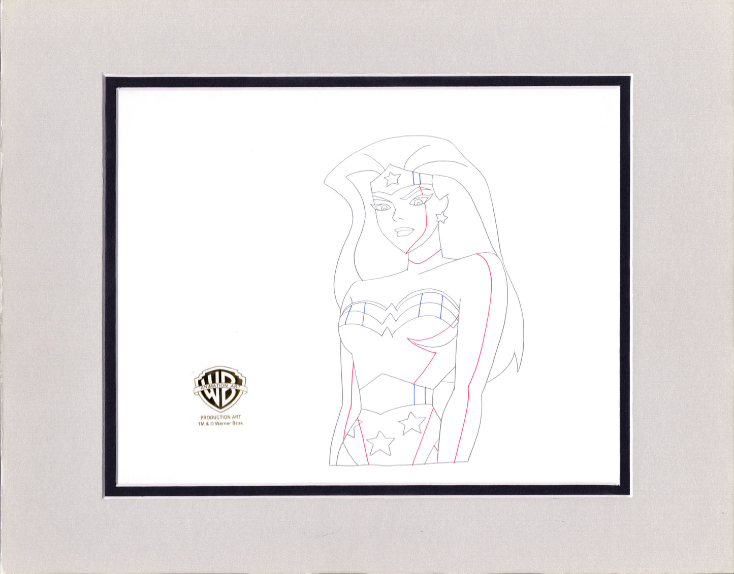 Justice League of America Wonder Woman Production Animation Cel Drawing from Warner Brothers 281