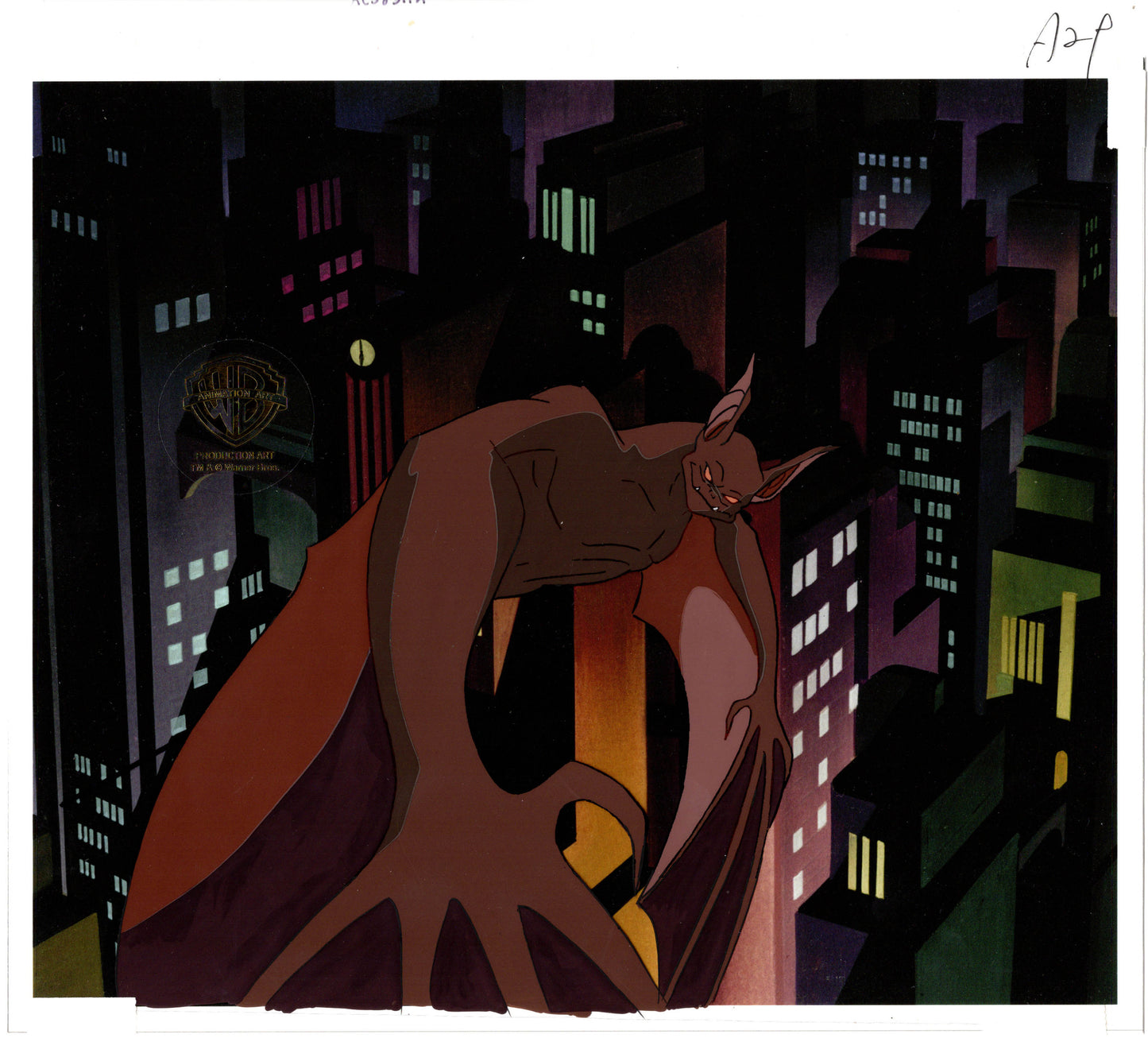 Batman The Animated Series Man-Bat Production Animation Cel AND Drawing from Warner Brothers 1992 311